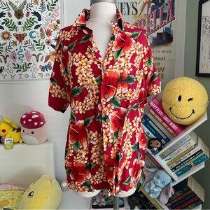 Hawaiian floral button up